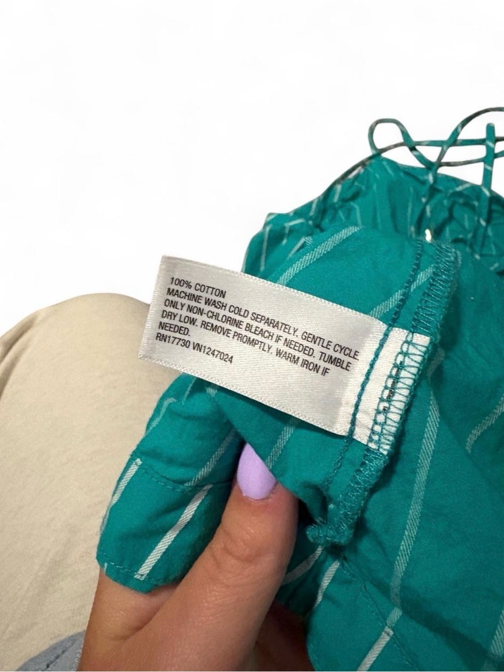 a new day Teal and White Pinstripe Crossback Midi Dress - Picture 6 of 6